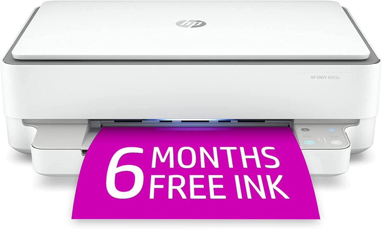HP ENVY 6055e All-in-One Wireless Color Printer， with bonus 6 months free Instant Ink (223N1A)
