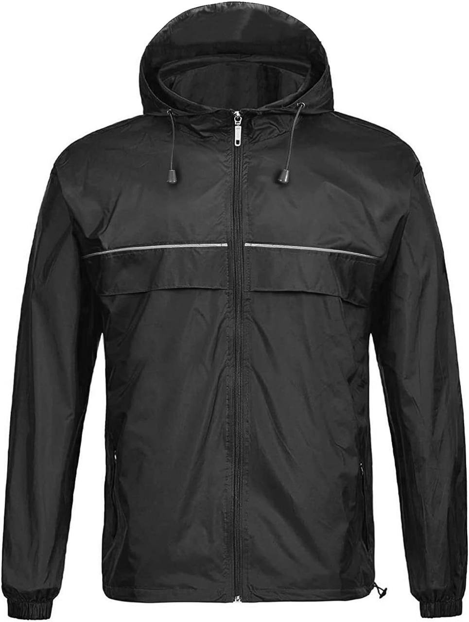 SWISSWELL Waterproof Windbreaker Rain Jacket Mens Lightweight Hooded Raincoat
