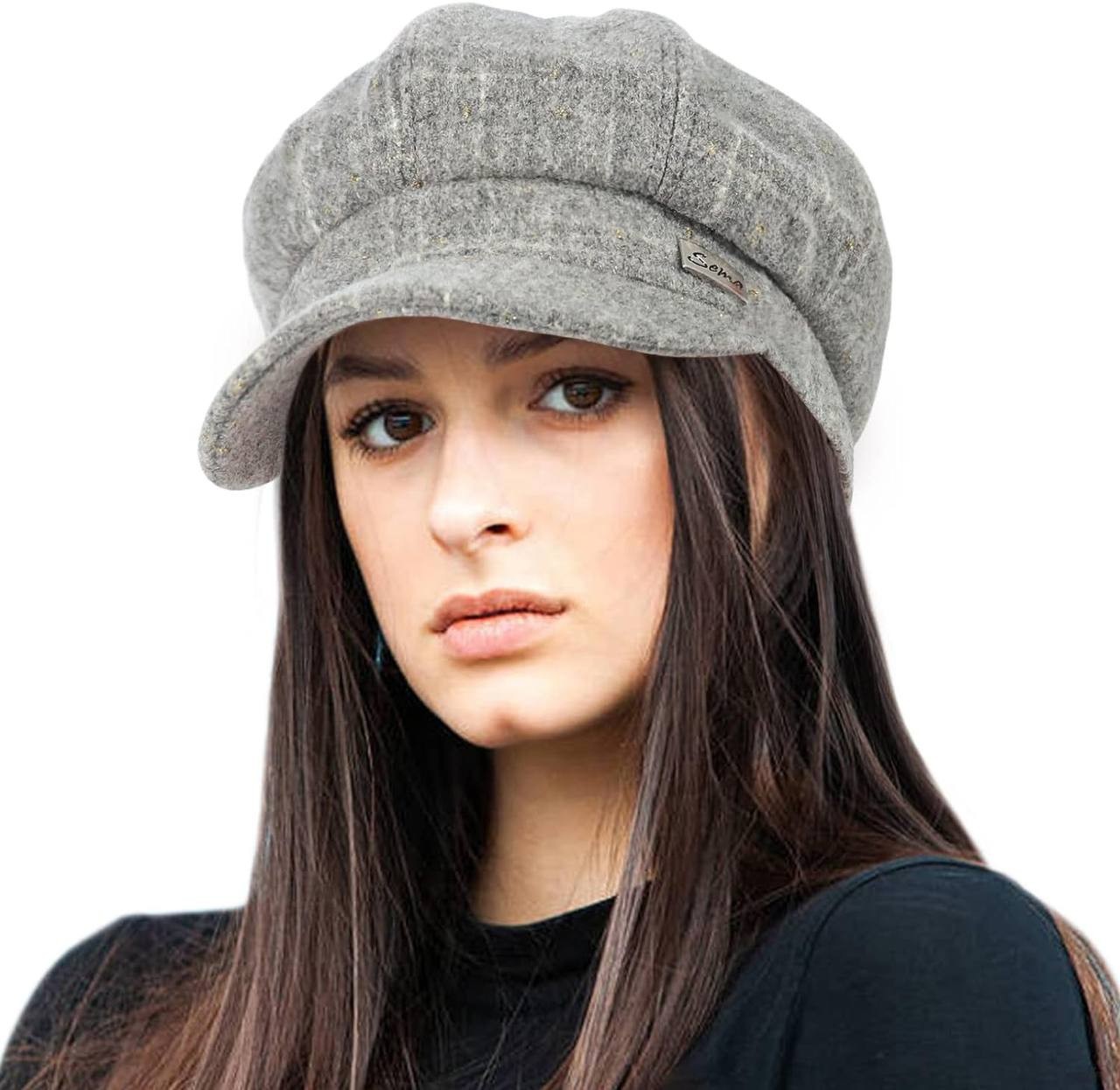 Women Wool Newsboy Hats Cabbie Hat Beret Paperboy Tweed Baker Boy Cap