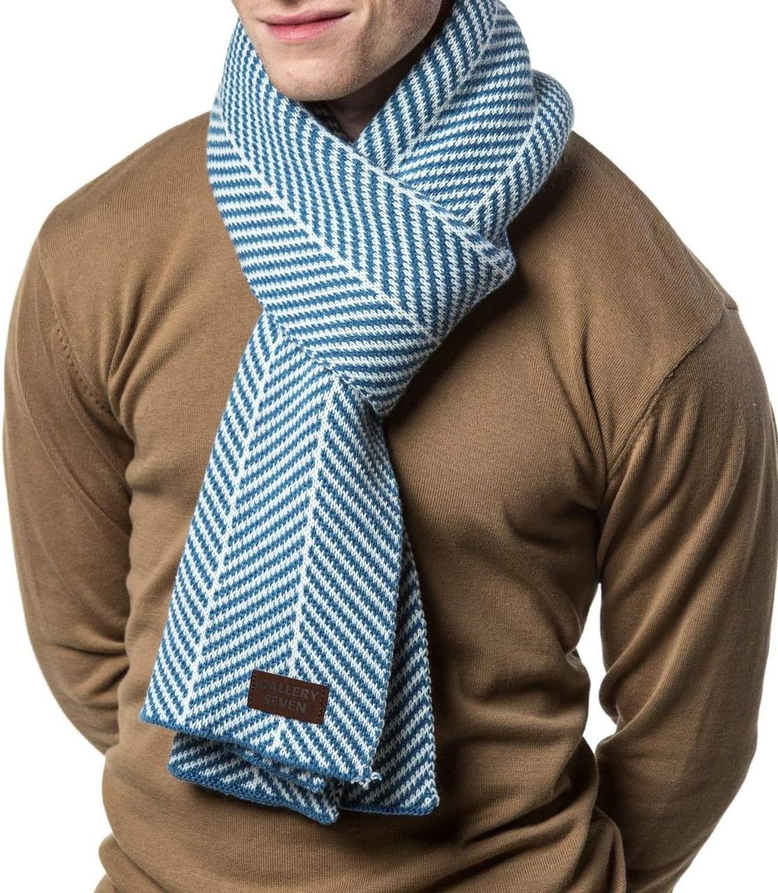 GALLERY SEVEN Winter Scarf for Men, Soft Knit Scarves, in an Elegant Gift Box