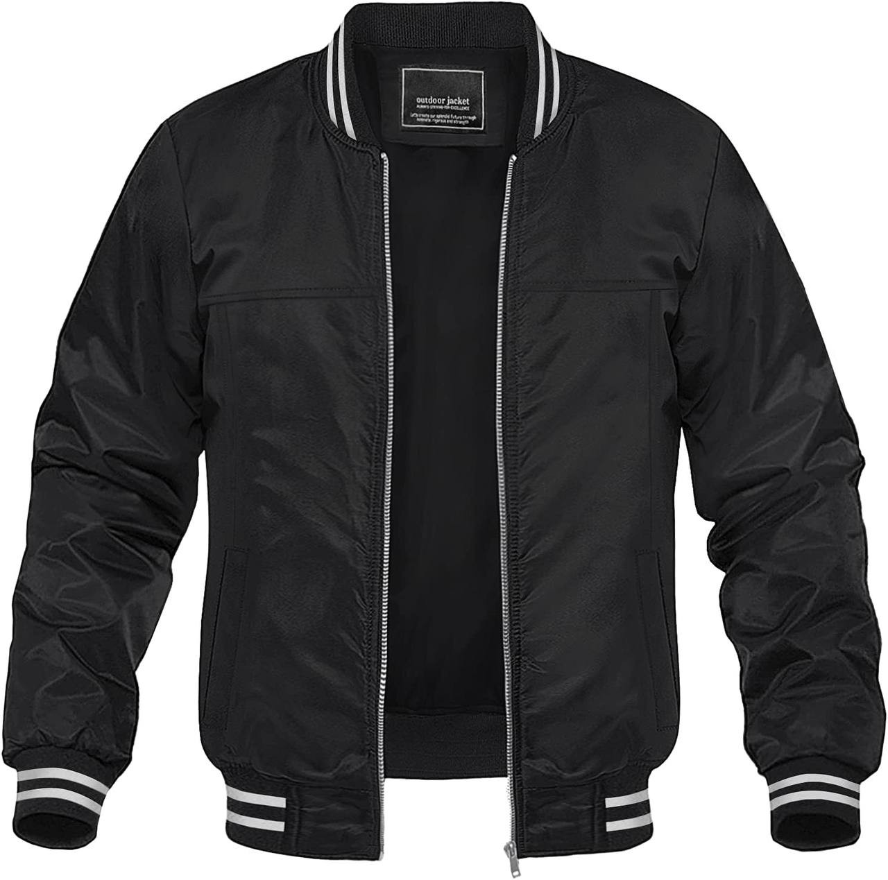 MAGNIVIT Men's Bomber Jacket Spring Fall Lightweight Varsity Windbreaker Jacket