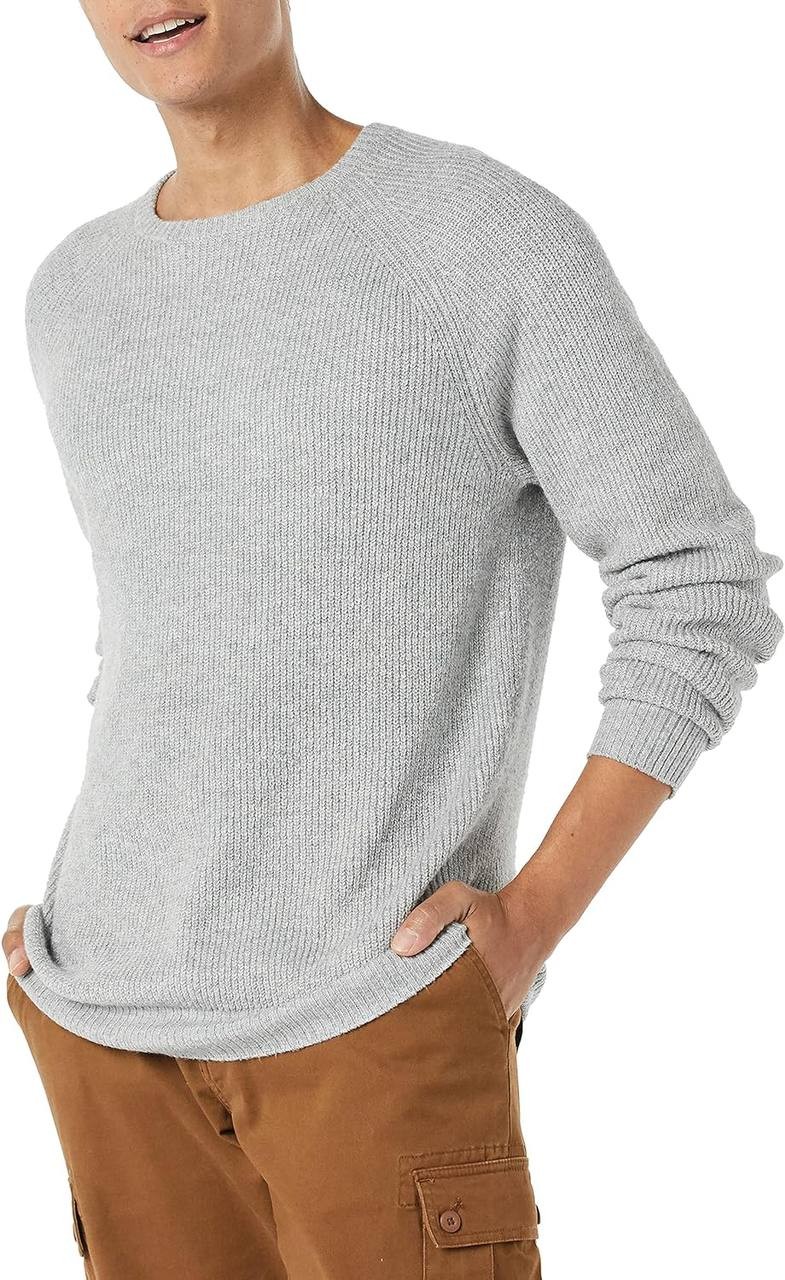 Essentials Men's Long-Sleeve Soft Touch Crewneck Sweater