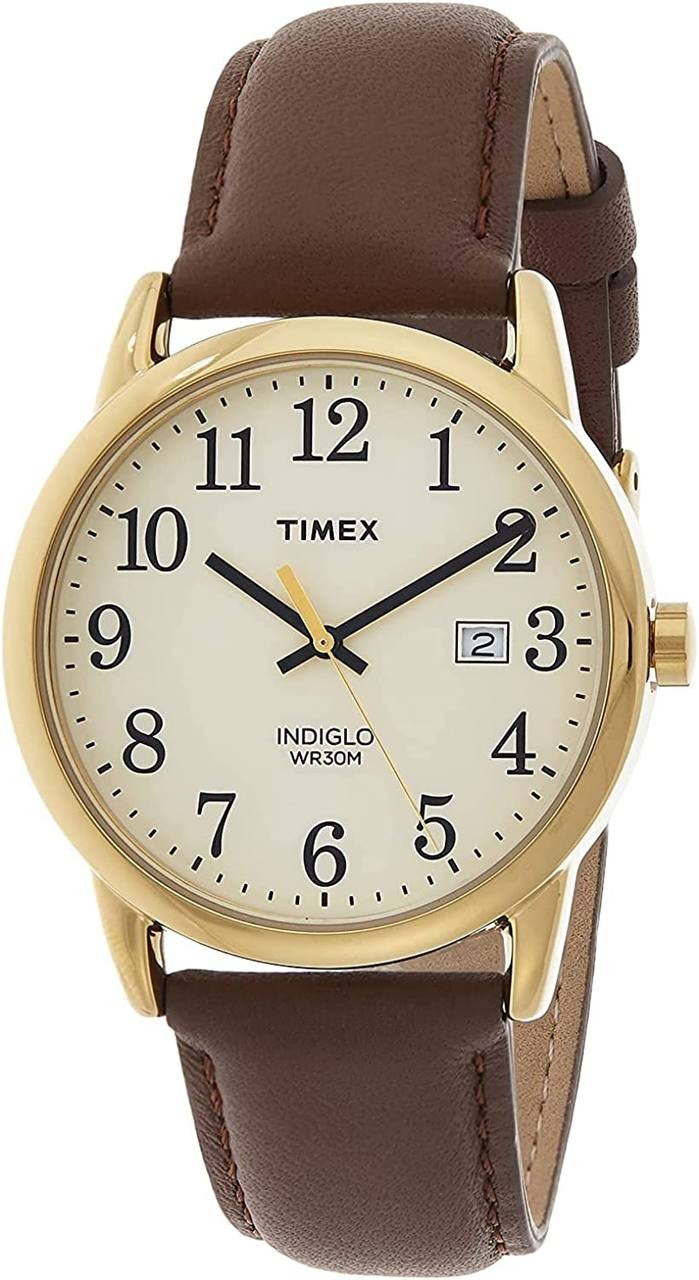 Timex Easy Reader 38mm Leather Strap Watch