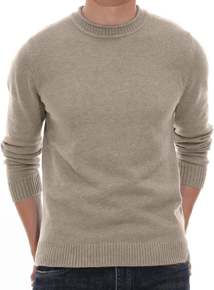 Sailwind Men's Crewneck Sweater Soft Casual Sweaters for Men Classic Pullover Sweaters with Ribbing Edge